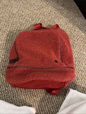 lululemon athletica Rust Red Sherpa Backpack